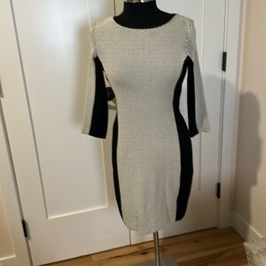Black and white two-tone dress